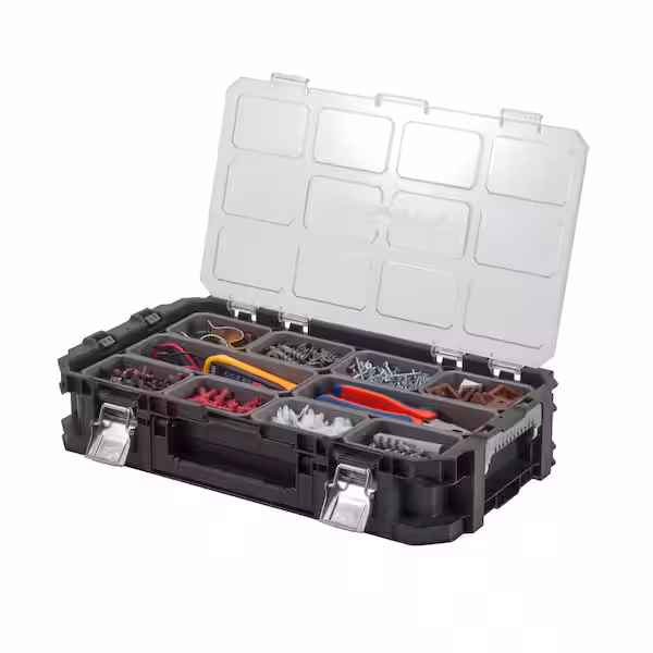 Husky Portable Heavy Duty Lightweight 10-Compartment tool box